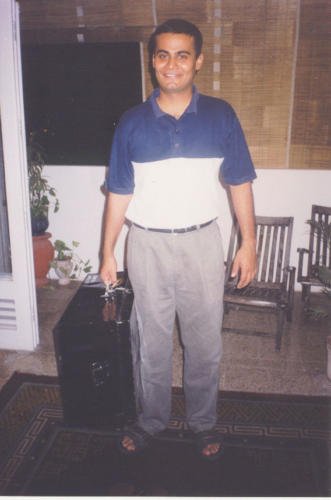 Going away with his trunk