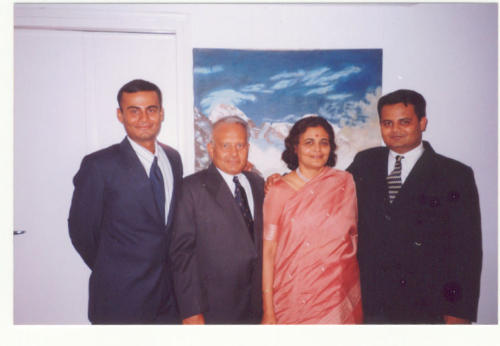 Kapadia family all Kapadia family all Kapadia family all dressed up (L to R) Lt. Nawang Kapadia, Harish Kapadia, Geeta Kapadia, Sonam Kapadia