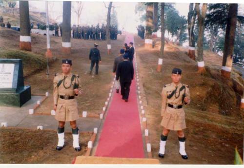 Entrance to the martyr's garden at Almora